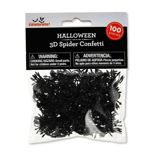 Halloween 3D Spider Confetti, 100 Count, by Way To Celebrate - Walmart.com | Walmart (US)