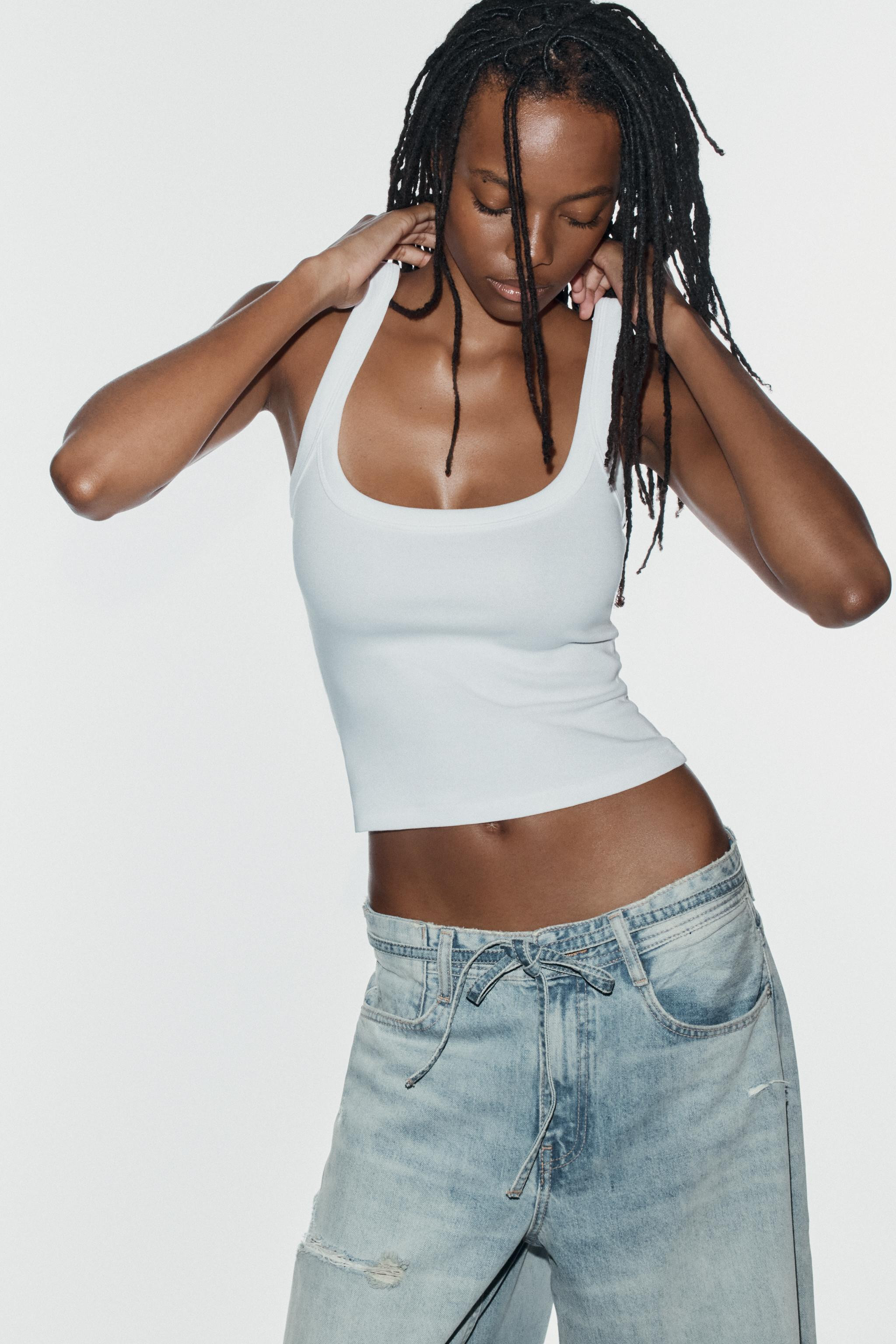 MID-RISE RIPPED BAGGY DENIM JORTS | Zara US