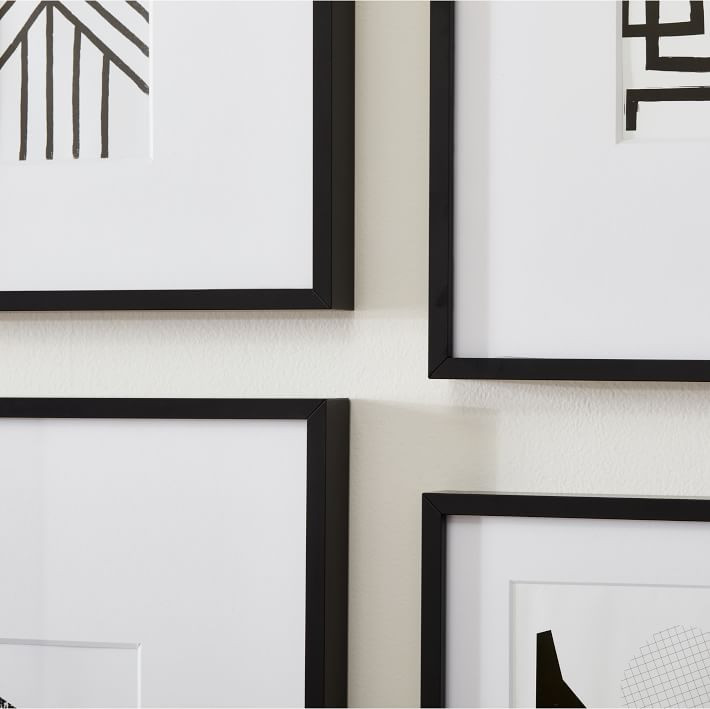 Multi-Mat Metal Gallery Frames - Black | West Elm (US)