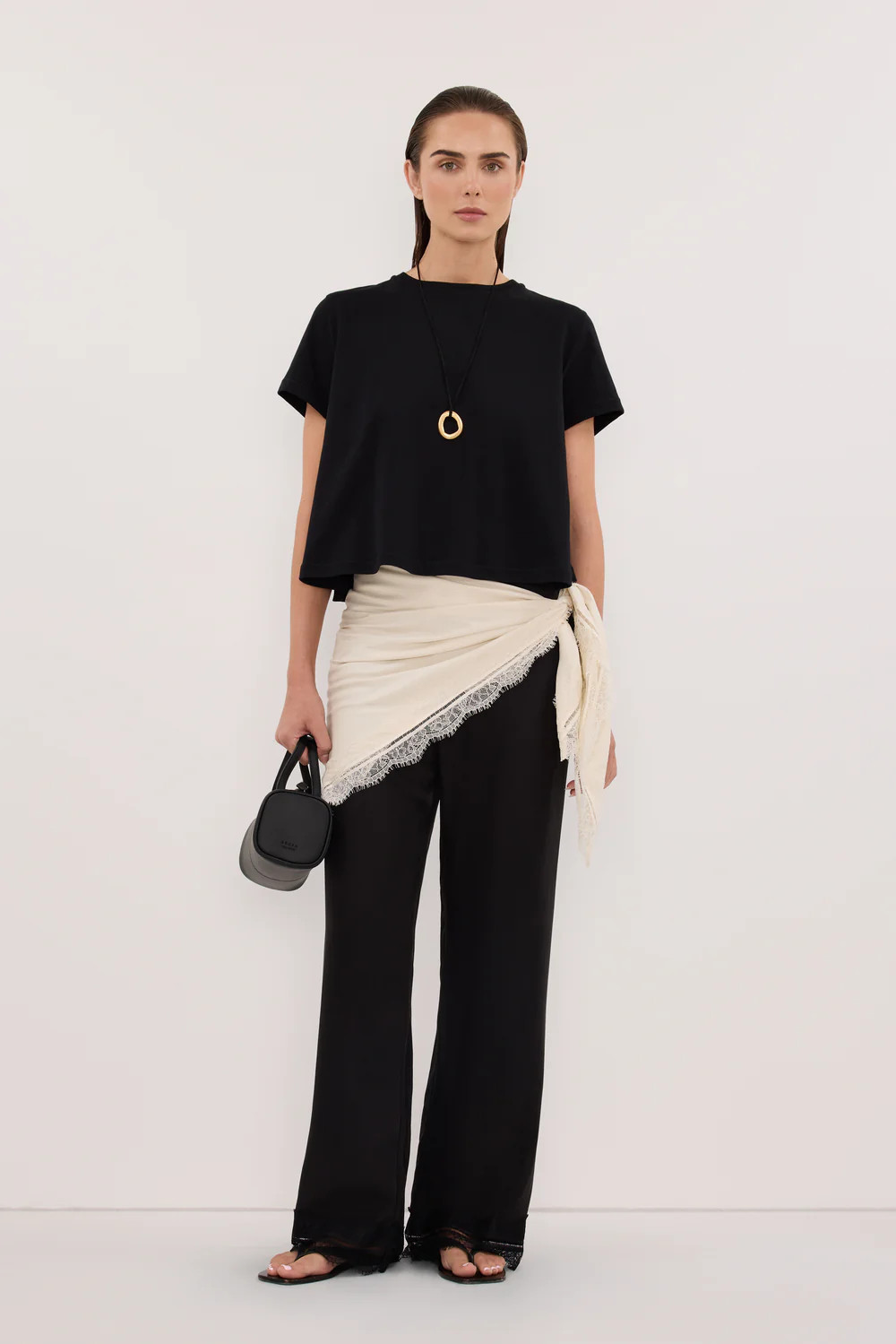 ANDREA SANDSTONE CUPRO LACE SCARF | DISSH