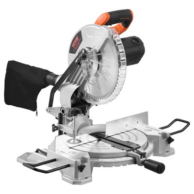 VEVOR Compound Miter Saw, 10-Inch Blade, 15 Amp Motor, 60-Tooth, Corded Single Bevel 0-45°, LED Precision Alignment, Angle Adjustable, Silver | Target