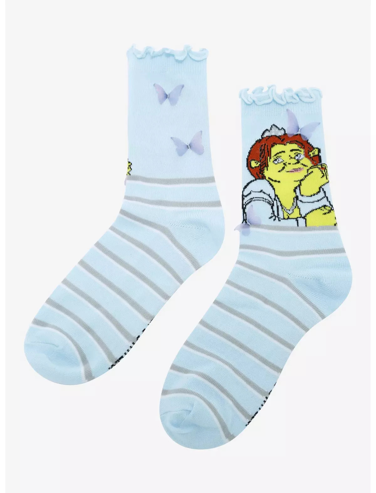 Shrek Fiona Butterfly Crew Socks | Hot Topic