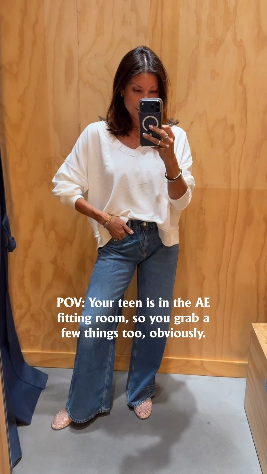 You never know what you’ll like until you try it on. 

American Eagle 

#LTKootd #LTKSeasonal #LTKOver40