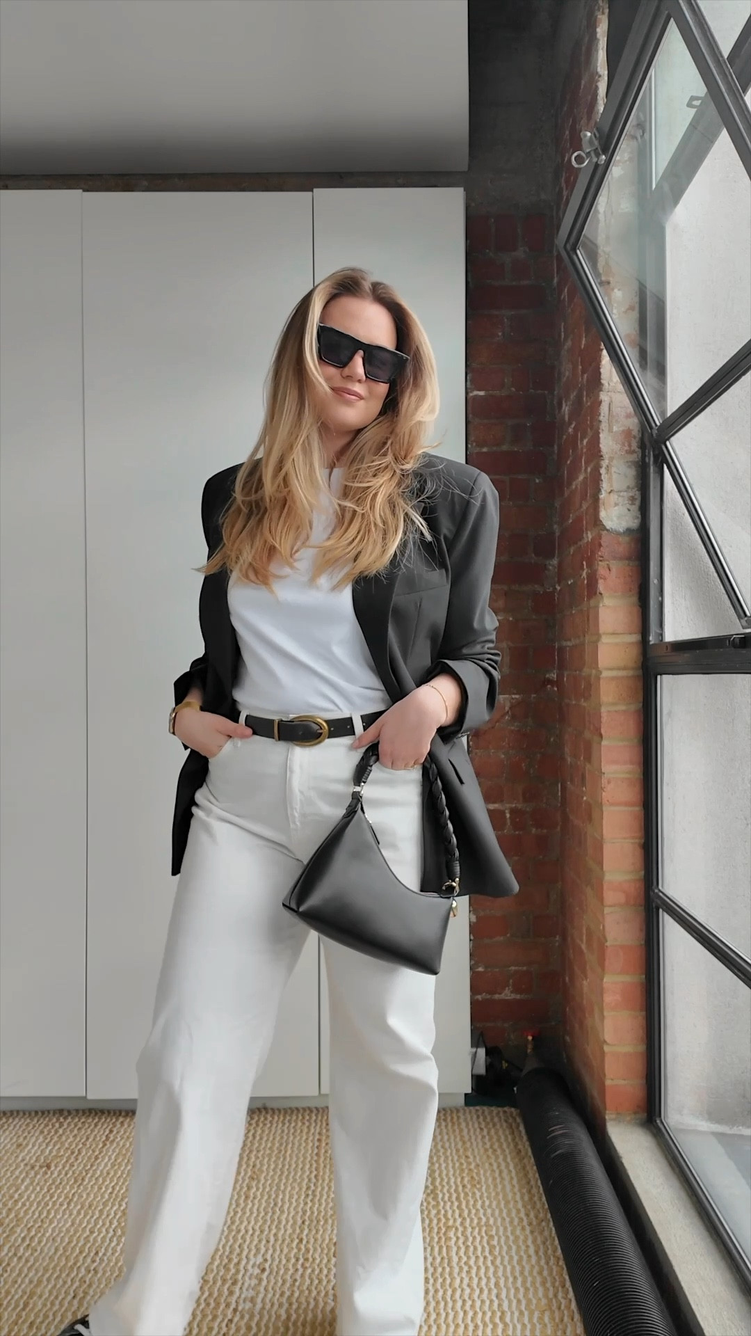 **18/30** midsize spring outfit ideas 🌷

Uniqlo 3D hold bra [D/E]

Uniqlo white wide leg jeans [W33 L34]

Uniqlo white t-shirt [XL]

Gold buckle belt

Black blazer [dupes tagged]

Other stories cat eye sunglasses

Converse black chucks

Aupen nirvana bag [unable to link]

spring outfit // midsize outfit // midsize style // spring outfit idea // spring style // midsize fashion // spring fashion // outfit inspiration //

#LTKmidsize #LTKSeasonal #LTKstyletip