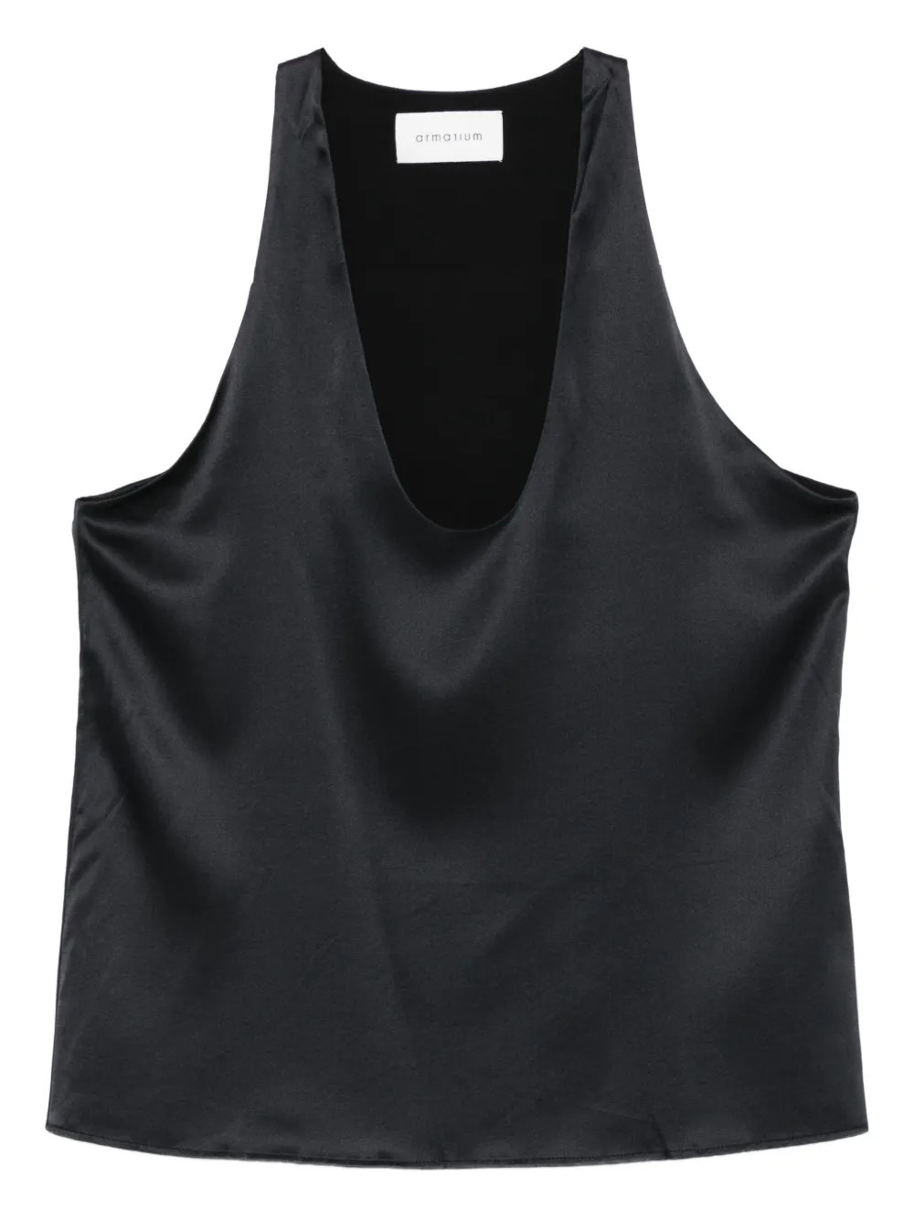 ARMARIUM Halterneck Satin Tank Top | Black | FARFETCH RS | Farfetch Global