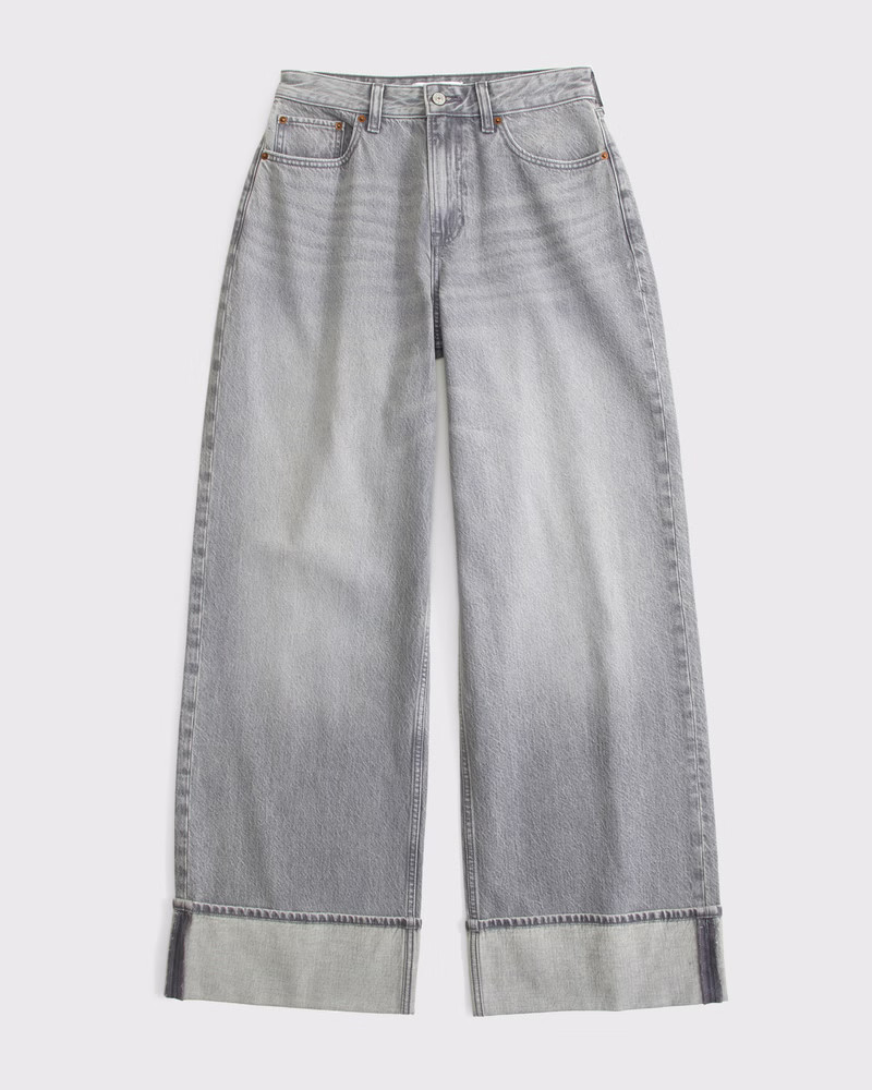 Curve Love High Rise Wide Leg Jean | Abercrombie & Fitch (US)
