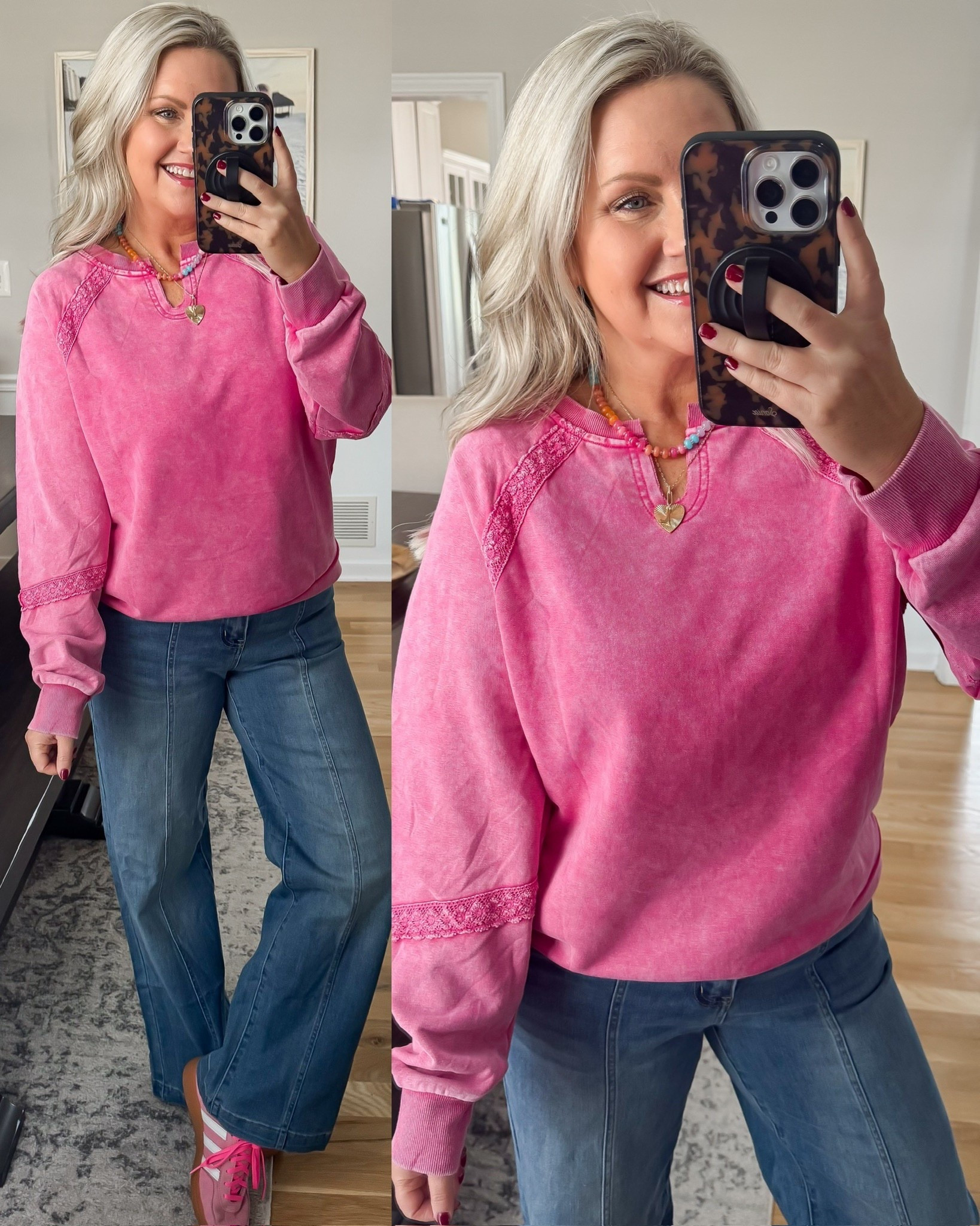 The lace detail on this sweatshirt makes it that much more cute! 🌸

#LTKFindsUnder50 #LTKSeasonal #LTKOver40