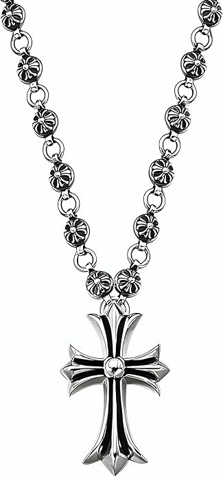 Exquisite 925 Silver Cross Pendant Necklace - Timeless Elegance for Her or Him | Chrome Finish | ... | Amazon (US)