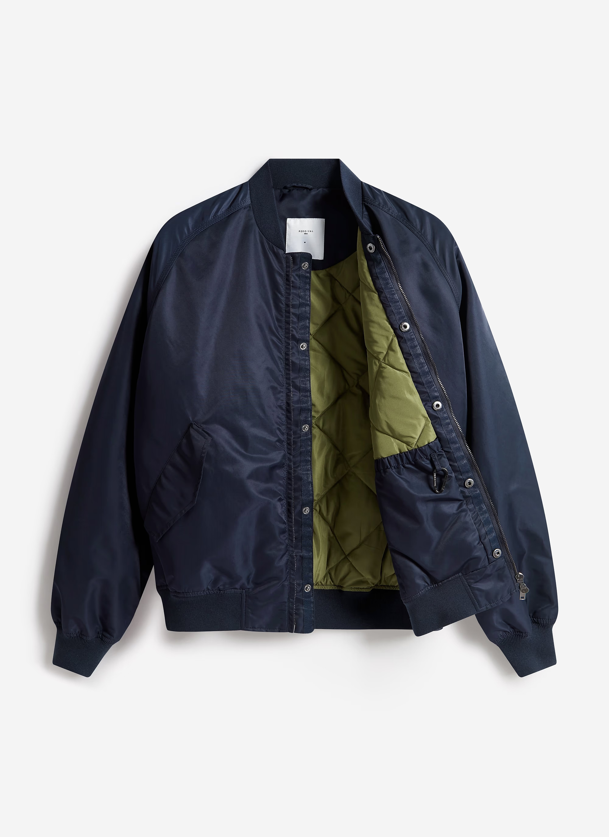 Men's Bomber Flight Jacket | Nylon | Midnight Navy | Percival Menswear