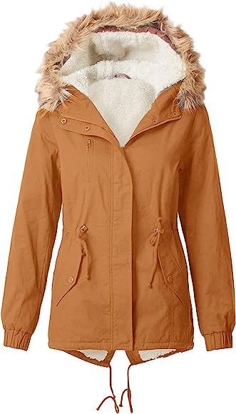OLLIE ARNES Women's Quilted or Inner Fur Lined Sherpa Anorak Down Parka Jacket | Amazon (US)