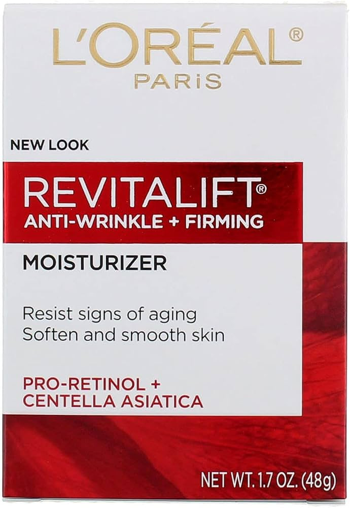 L'Oreal Paris Revitalift Face and Neck Anti-Wrinkle and Firming Moisturizer Day Cream, 1.7 Ounce | Amazon (US)