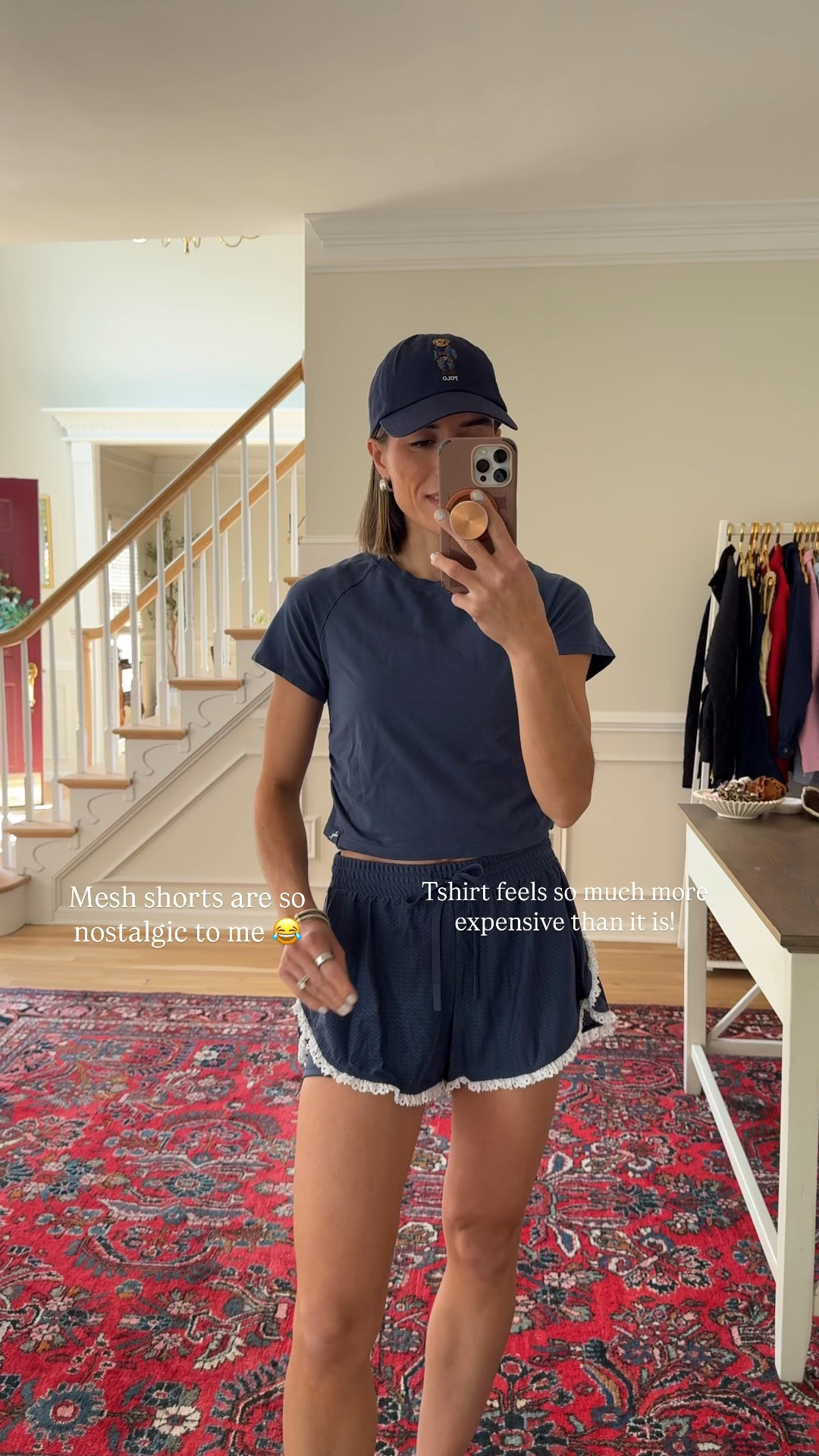 Size small tee 
Size XS shorts

#LTKootd #LTKgrwm #LTKmomlife