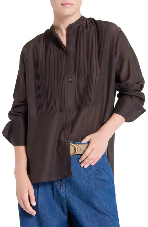 TWP The Night Before Pintuck Button-Up Shirt in Delicioso at Nordstrom, Size Xx-Small | Nordstrom