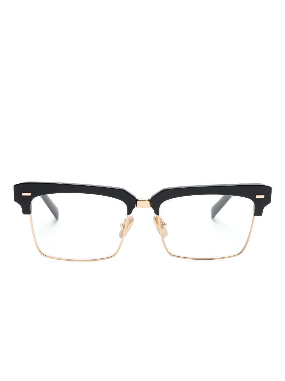 Miu Miu Eyewear Eckige Brille Mit Clubmaster-Gestell | Schwarz | FARFETCH DE | Farfetch Global