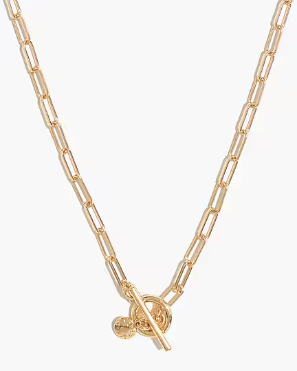 T-bar paper-clip link chain necklace | J.Crew Factory