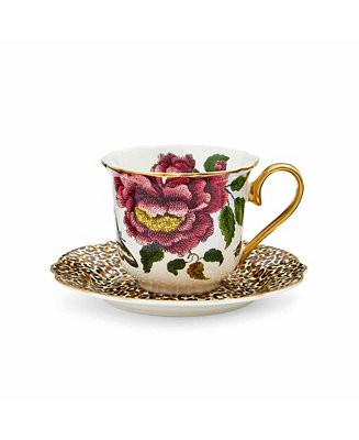 Spode Creatures of Curiosity Leopard Teacup and Saucer - Macy's | Macy's