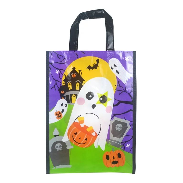 Halloween Ghost Treat Bag, Multicolor, 11.5" x 16" x 3", by Way To Celebrate | Walmart (US)
