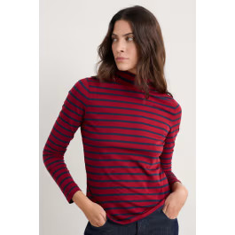 Landing Roll Neck Top in GOTS-Certified Organic Cotton | Seasalt Cornwall