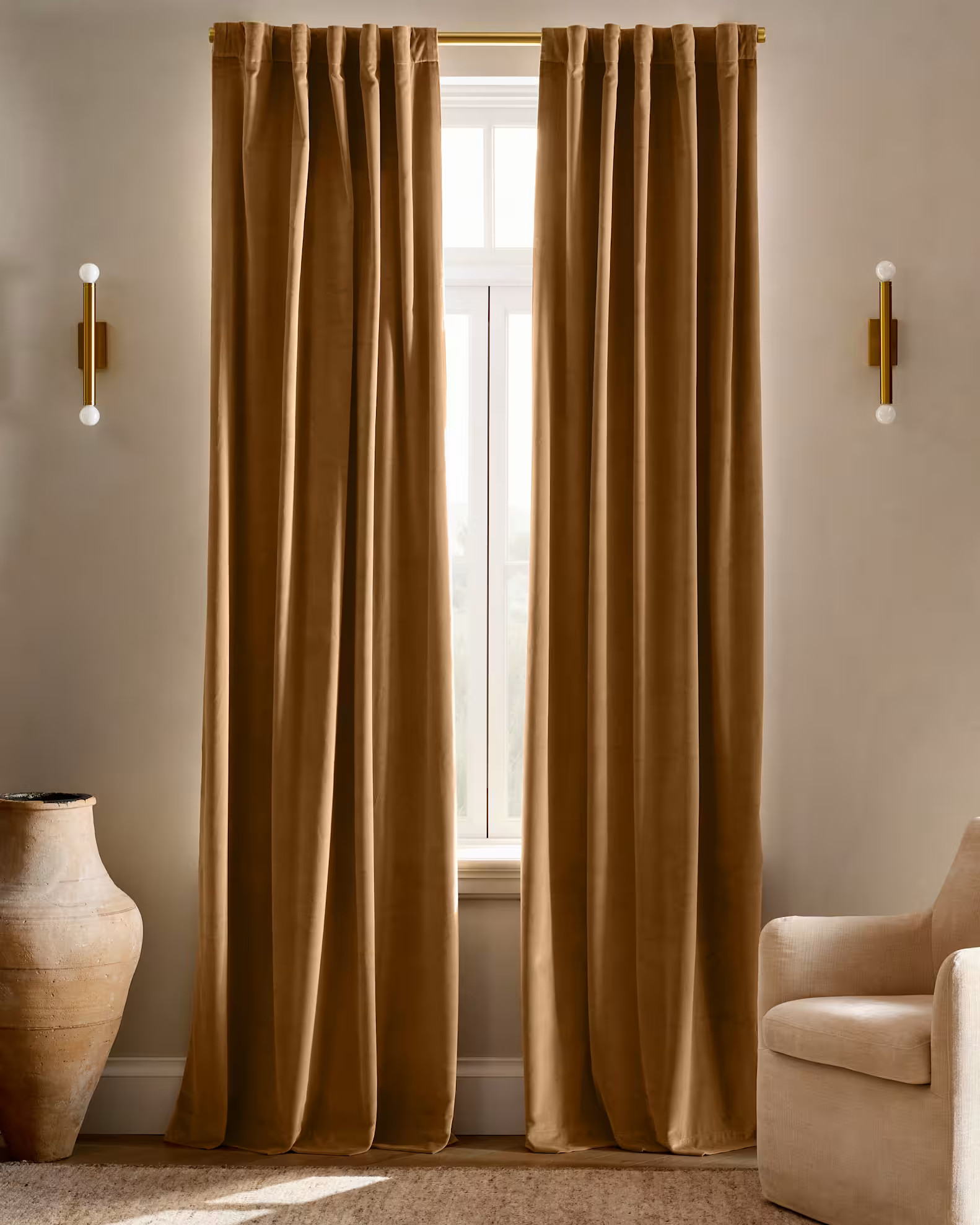 Cotton Velvet Curtain | Quince