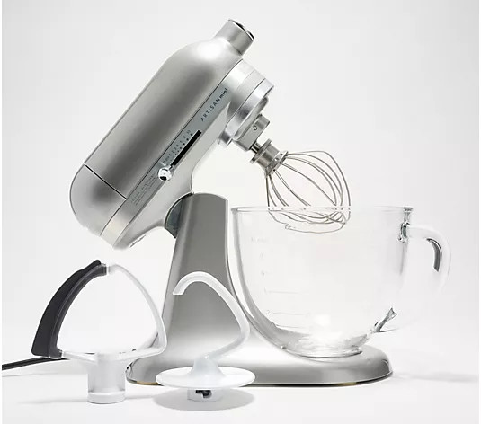 KitchenAid Artisan Mini 3.5Qt Tilt-Head Stand Mixer & Glass Bowl - QVC.com | QVC