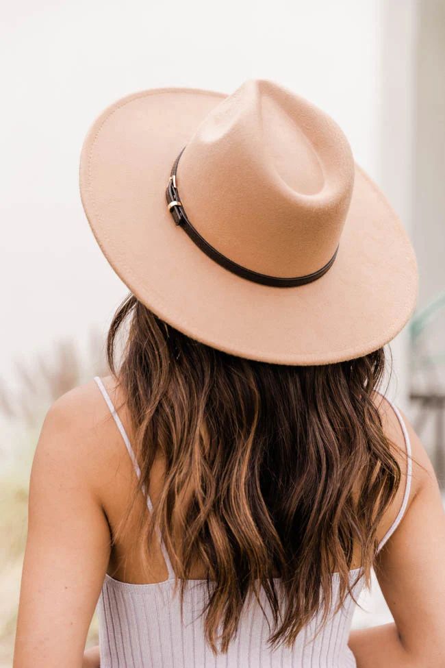 A Familiar Song Wide Brim Fedora Tan Hat | The Pink Lily Boutique