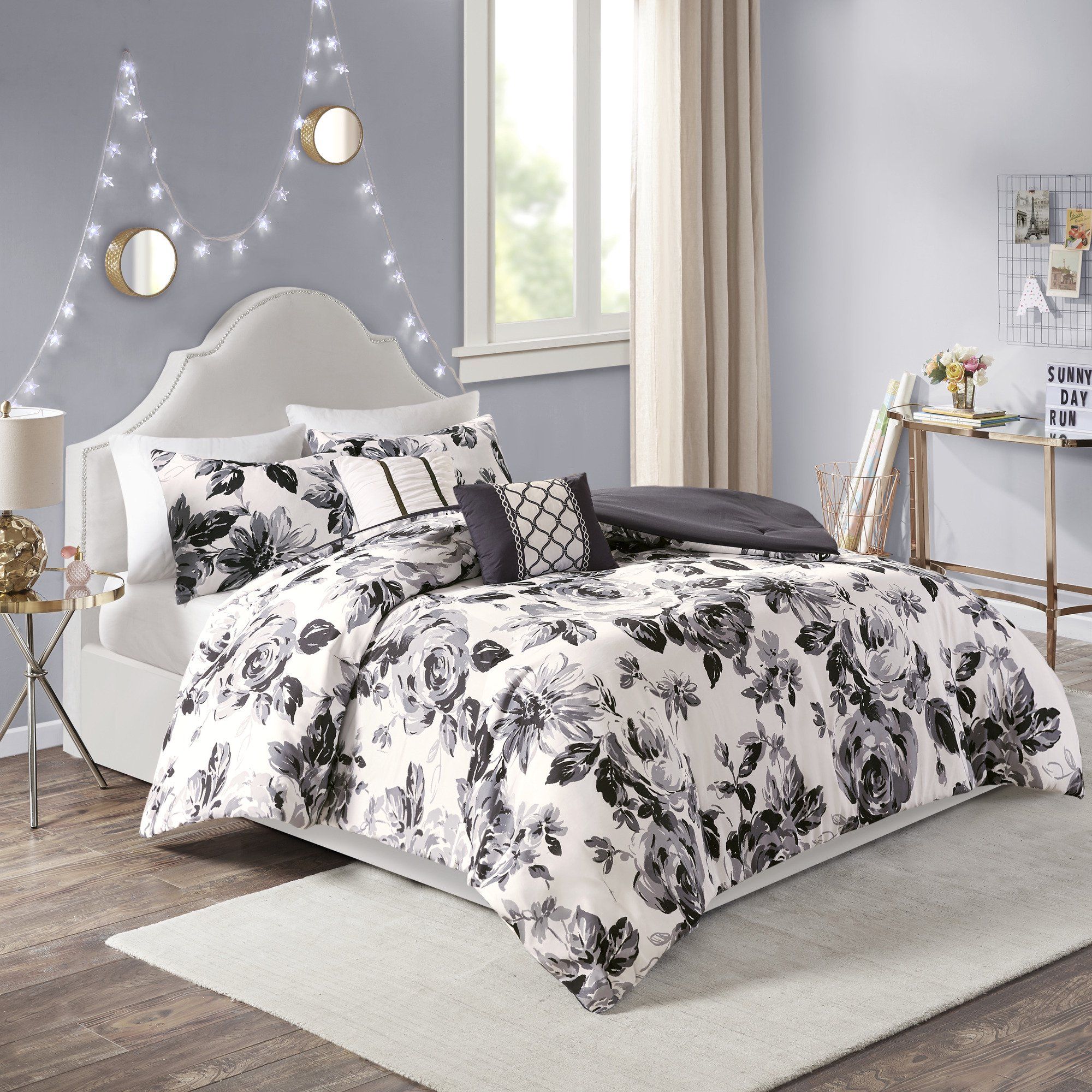 Home Essence Apartment Hannah Floral Print Comforter Set | Walmart (US)