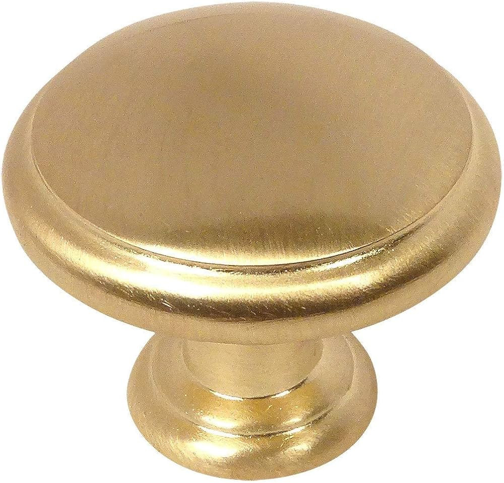 Cosmas 10 Pack 5422BB Brushed Brass Cabinet Hardware Mushroom Knob | Amazon (US)