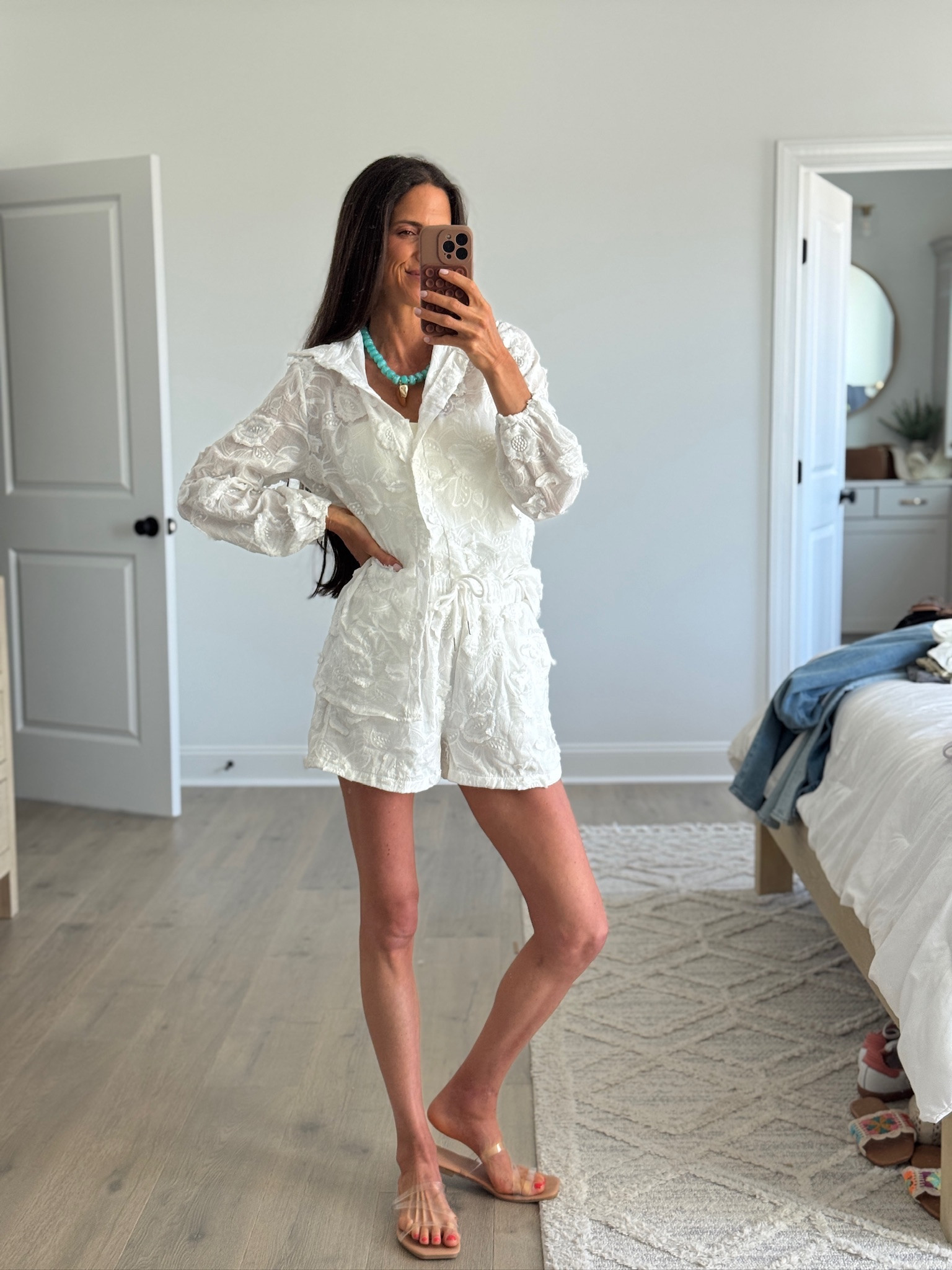 Lightweight summer set you’ll wear on repeat
This matching set is breathable, flattering, and so easy to throw on for warm days, vacations, or running errands. You can wear it together or mix and match for even more outfits.
Neutral, effortless, and one of those pieces that always looks put together without trying

white matching set, summer outfit, lightweight outfit, vacation outfit, casual chic style, neutral outfit ideas, two piece set, easy summer look

#LTKSeasonal #LTKdayinmylife #LTKTravel