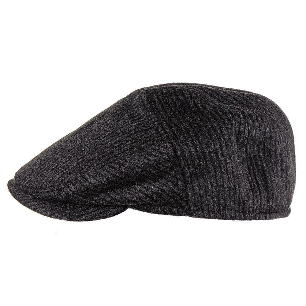 Black Cashmere Flat Cap | Black