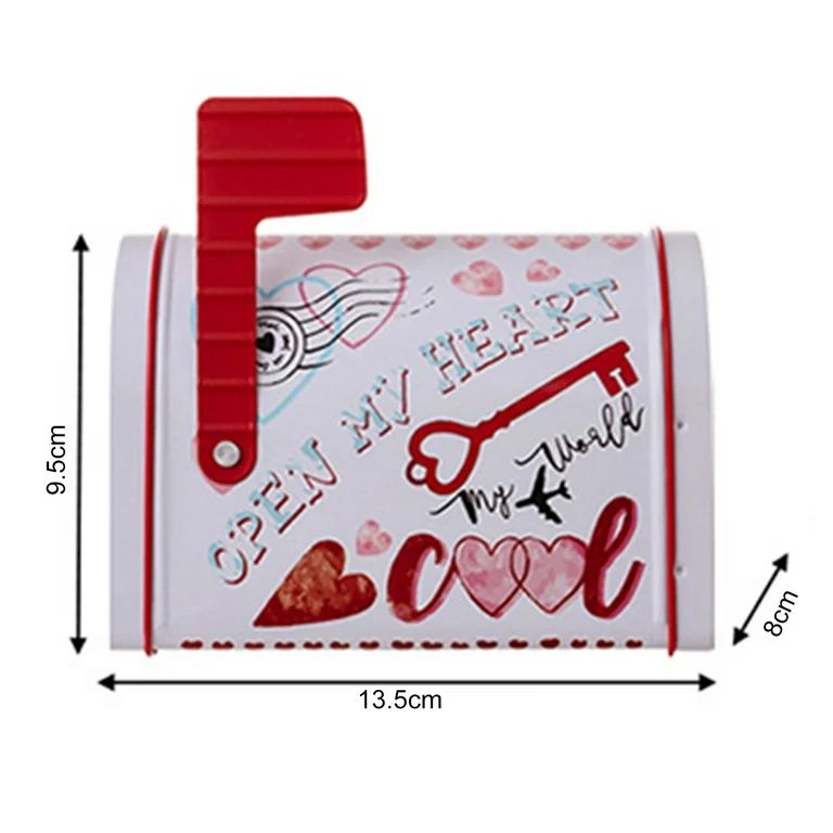 Valentines Day Mini Tinplate Mailbox Valentine Mini Mailbox for Kids Candy Treat Storage Box Part... | Walmart (US)