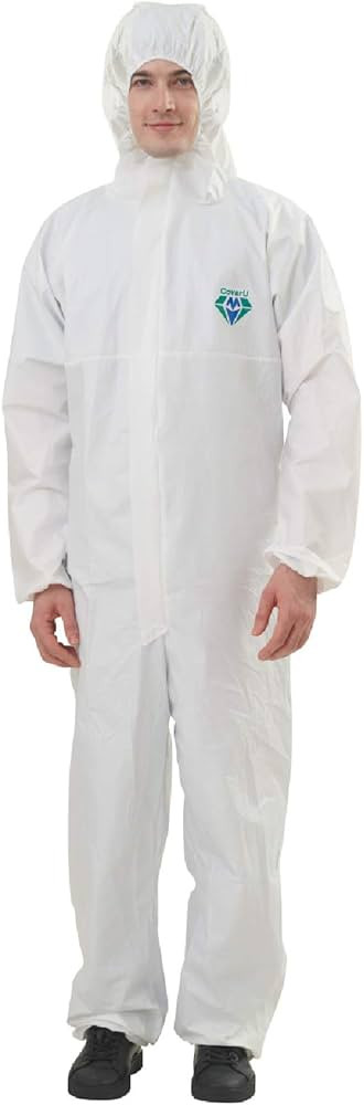 Medtecs Hazmat Suits - 6 Sizes Options (1 PC) - Fabric Passed AAMI Level 4 Disposable Coverall PP... | Amazon (US)