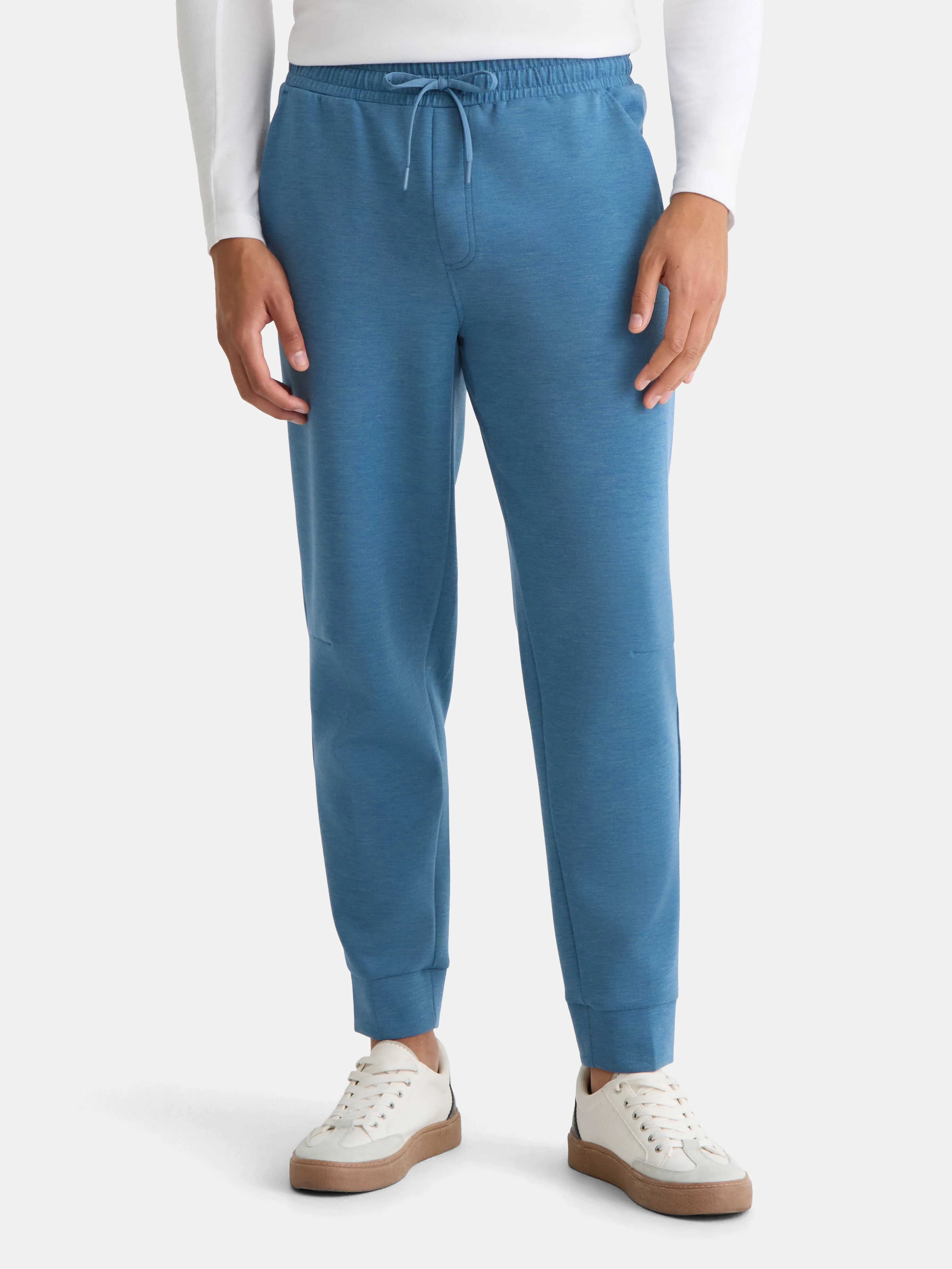 Athletic Works Men's and Big Men's Fusion Double Knit Joggers Pants, Sizes S-5XL - Walmart.com | Walmart (US)