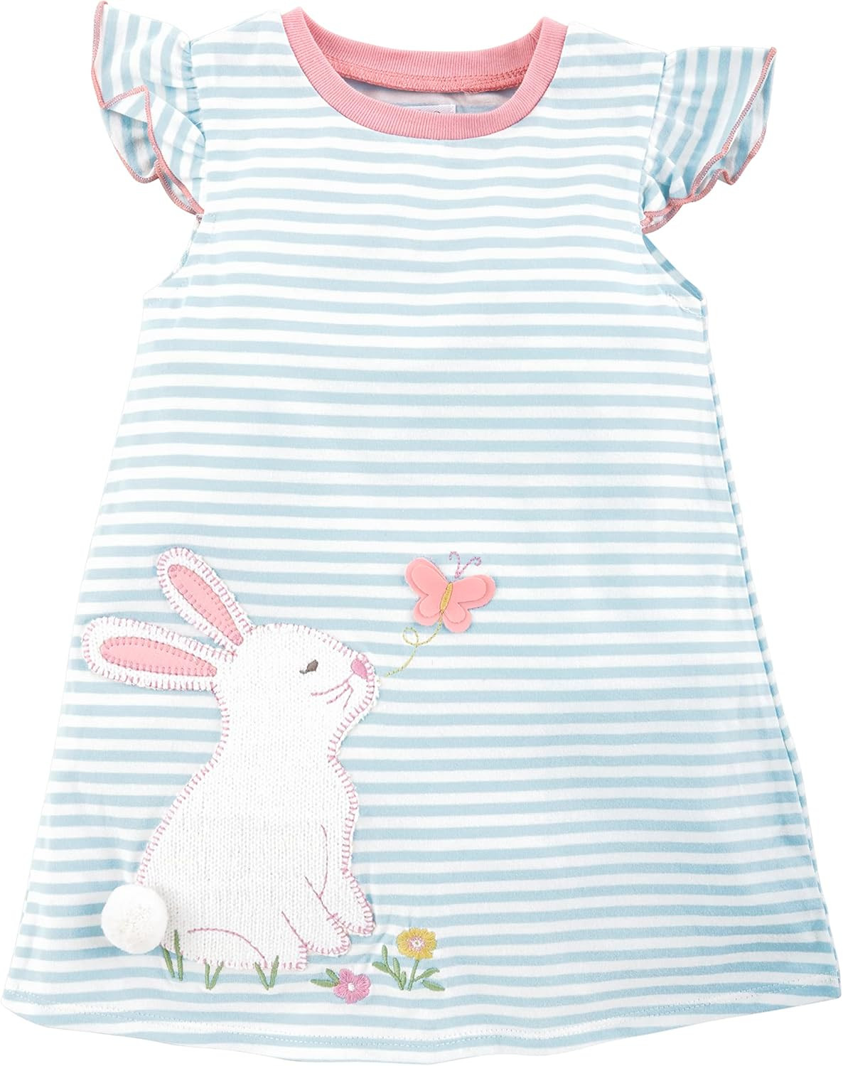 Mud Pie One Size Baby Girl Bunny T-Shirt Dress | Amazon (US)