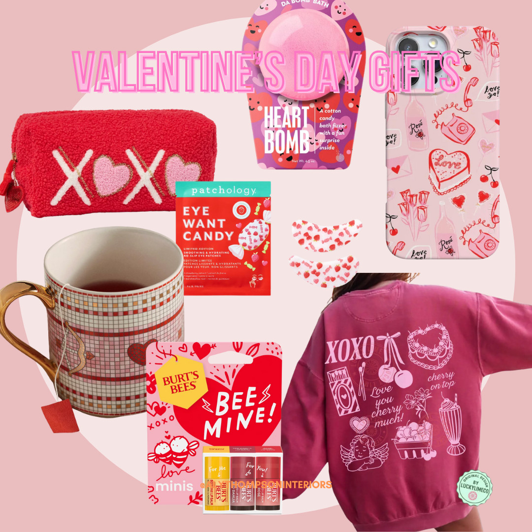Valentine's Day Gifts | Valentine's Day Gifts for Her | Gifts for Her | Pink Gifts | Heart Mug | Bath Bombs | Pink Gift | XOXO Crewneck 

 #LTKselfcare #LTKSeasonal #LTKFindsUnder50