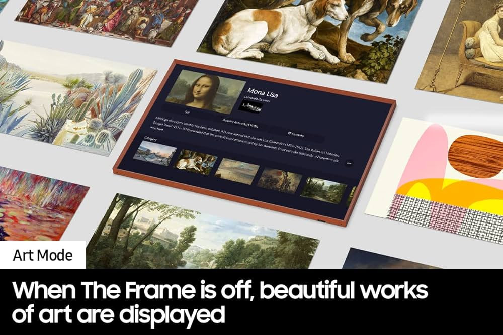 SAMSUNG 55-Inch Class QLED 4K The Frame LS03B Series, Quantum HDR, Art Mode, Anti-Reflection Matt... | Amazon (US)