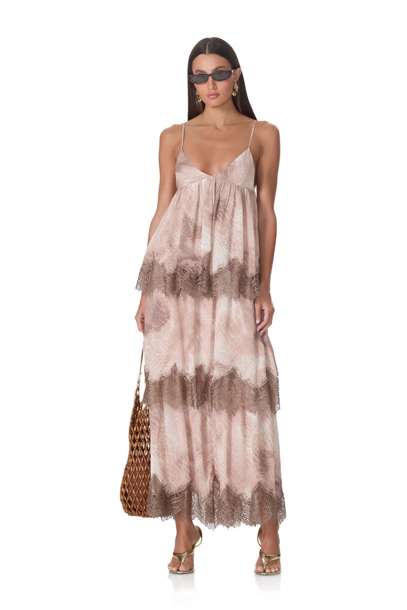 Murray Dress - Dune Snake | ShopAFRM