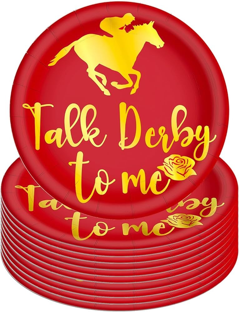 Kentucky Derby Party Decorations,Talk Derby to me Plates,Kentucky Derby Birthday Party Decoration... | Amazon (US)
