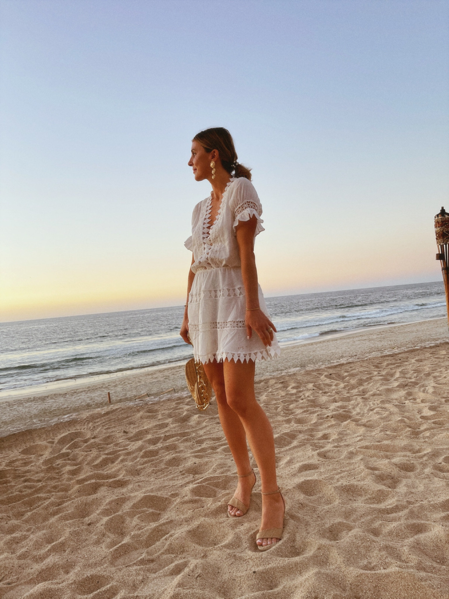 Beachside dinner in Mexico. Outfit inspiration. White mini dress, wedges. Cella Jane. #vacationstyle

#LTKstyletip #LTKtravel