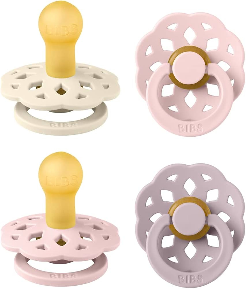 BIBS Boheme Soother 4-Pack | BPA Free Dummy Pacifier | Round Nipple | Natural Rubber Latex | Made... | Amazon (US)