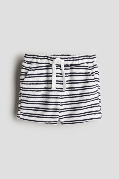 Cotton Shorts - Regular waist - Short - White/striped - Kids | H&M US | H&M (US + CA)