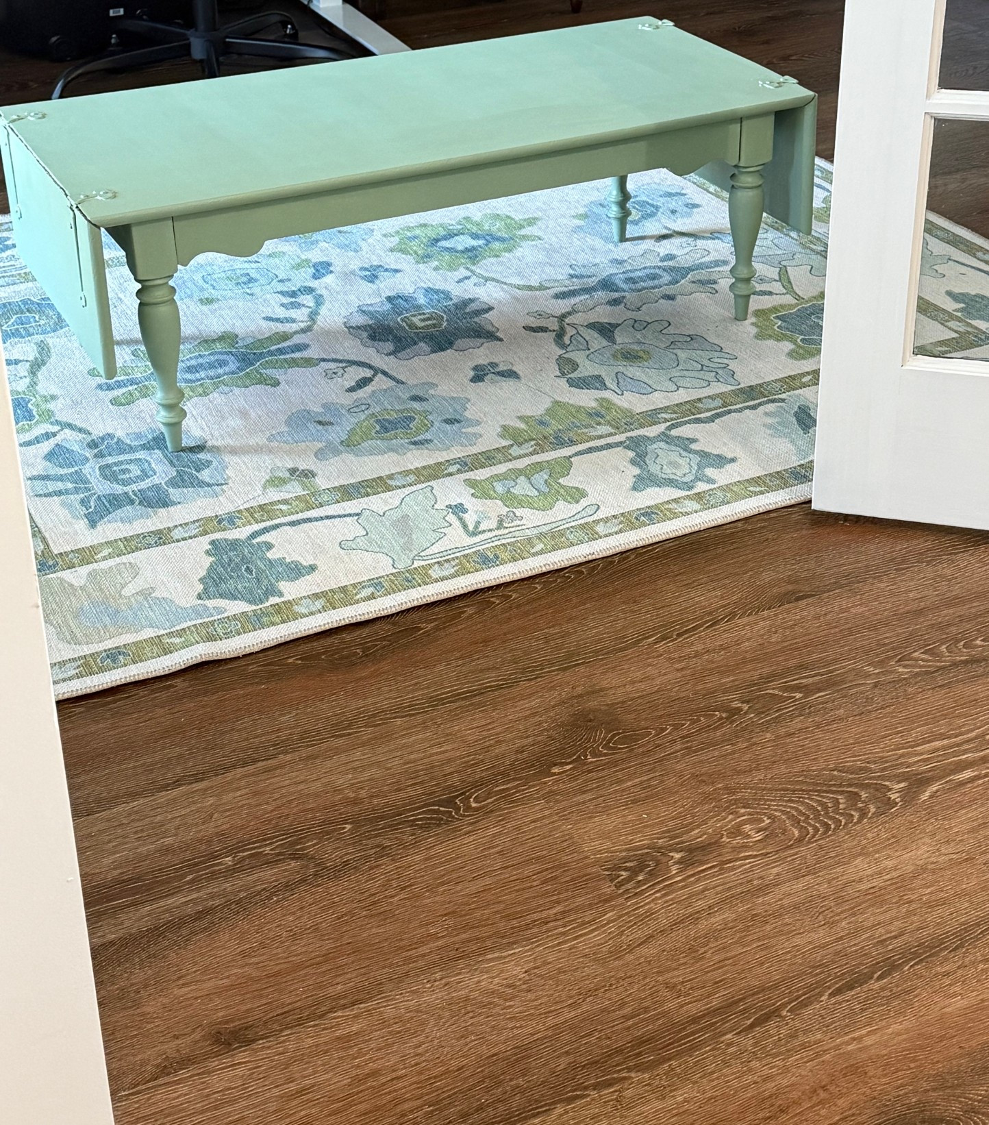 Blue and green home decor coastal decor and Grandmillennial style. Tables area rugs and home decor 

#LTKStyleTip #LTKHome #LTKSaleAlert