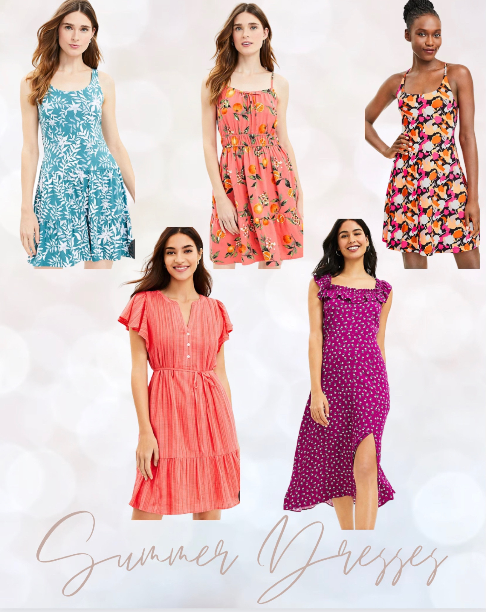 Cute summer dresses from Loft - 40% off right now! 

Bright dress, spring dress, floral dress, summer dress, summer fashion, women’s dresses, sundress, casual dress, light dress, printed dress, colorful dress, Loft, brunch dress, 

#LTKSeasonal #LTKsalealert