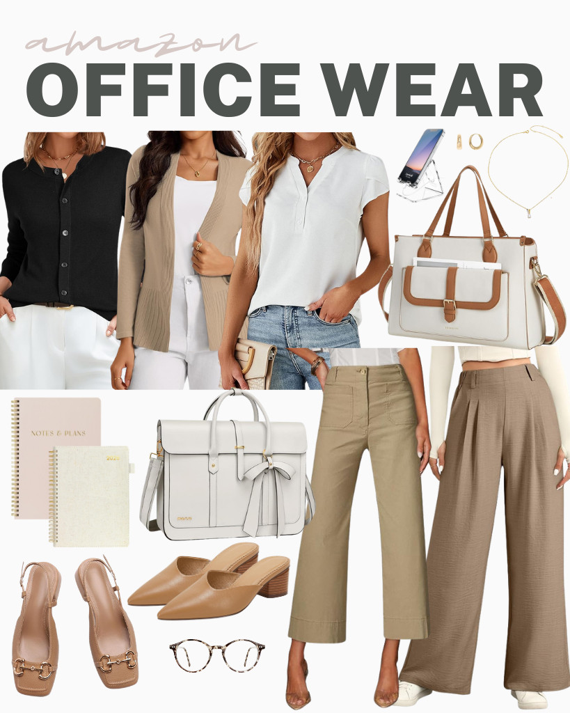 Sharing a few of my trendy Amazon finds for the office this week. First up is Blooming Jelly’s casual top that looks great with EVALESS’ high-waisted trousers. I think the perfect shoes for this look would be these slingback Mary Jane heels (my favorite!). This set also includes two stylish laptop bags that amazingly fit a lot of stuff. And don’t forget to check out chic accessories to style your outfits.


#LTKSeasonal #LTKSaleAlert #LTKTravel 

 