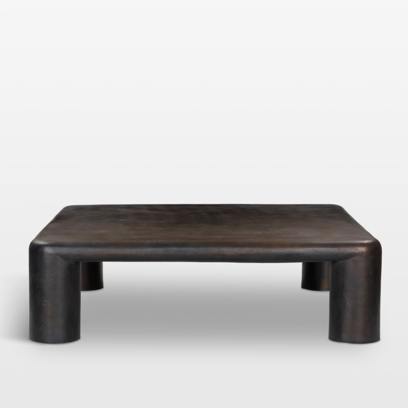Targon Bronze Aluminum 55" Indoor/Outdoor Square Coffee Table | Crate & Barrel | Crate & Barrel