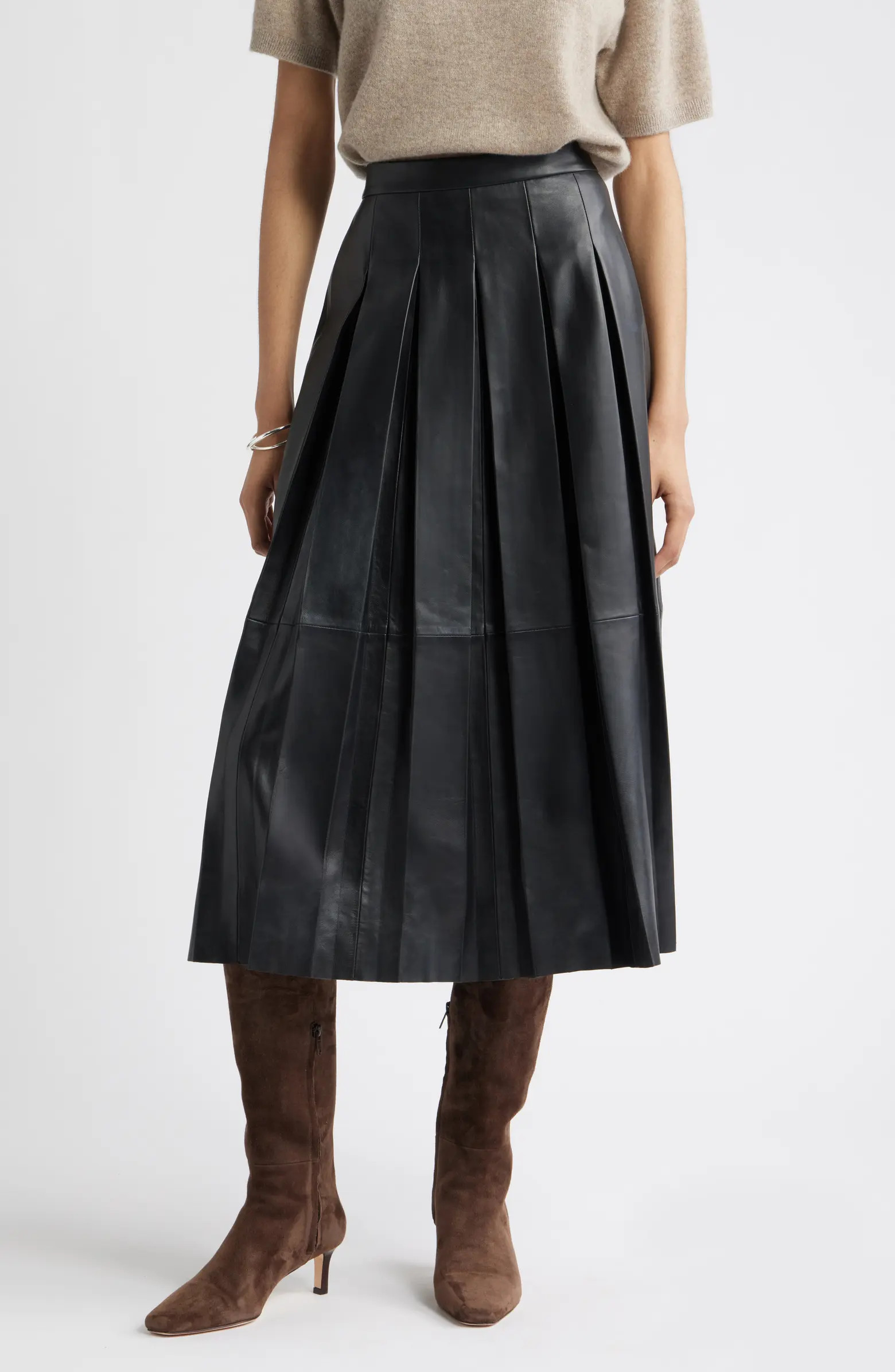 Nordstrom Pleated Leather Skirt | Nordstrom | Nordstrom