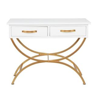 Litton Lane 32 In. White Pine Contemporary Console Table 040664 - The Home Depot | The Home Depot