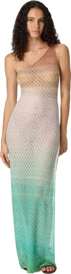 Missoni One-shoulder Dress In Lamé Viscose With Dégradé Spiderweb Motif | Nordstrom | Nordstrom