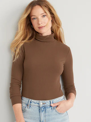 Rib-Knit Turtleneck Top for Women | Old Navy (US)