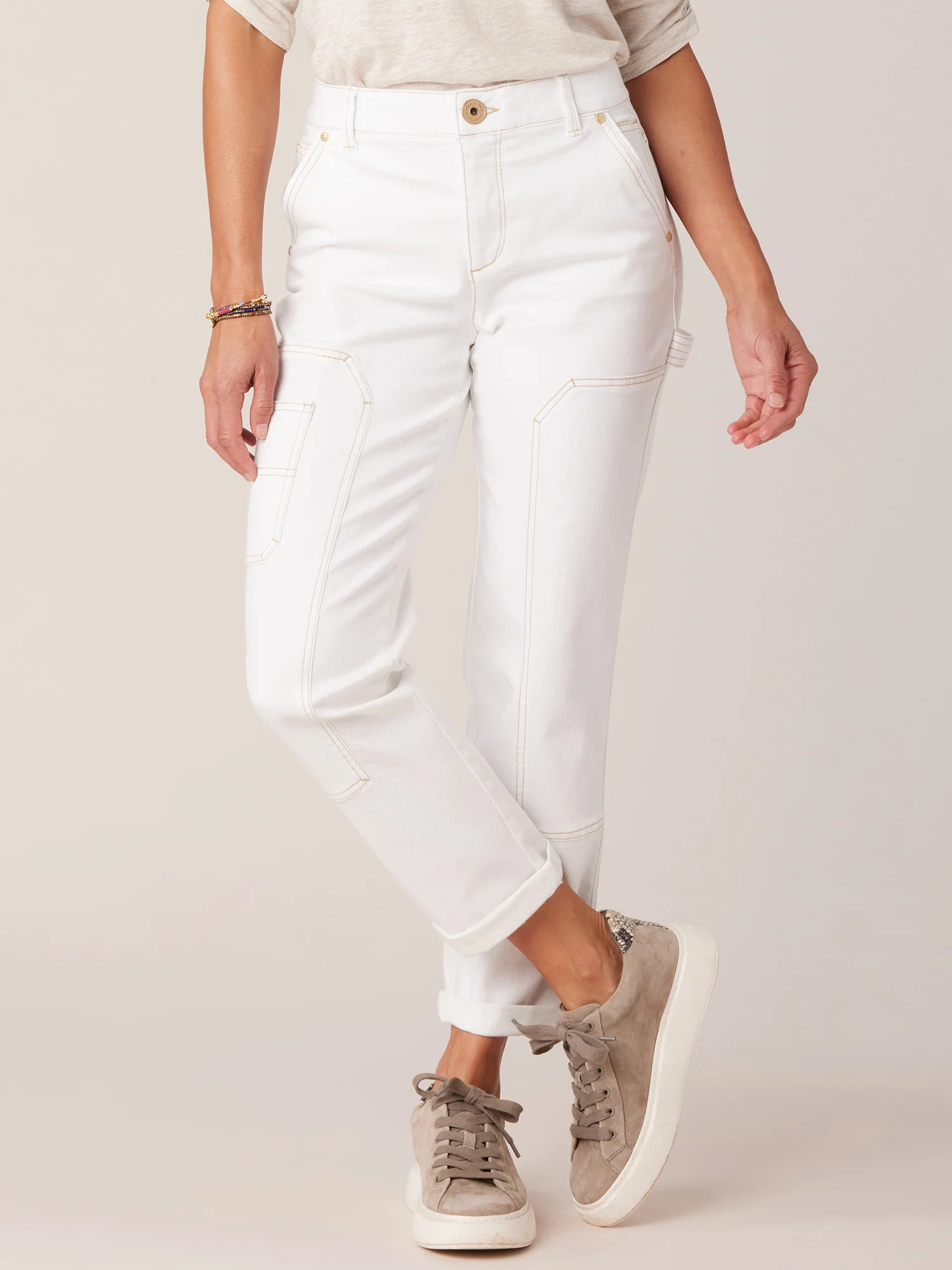 "Ab"solution High Rise Oversized Patch Pocket Roll Cuff Utility Pant | Democracy Clothing