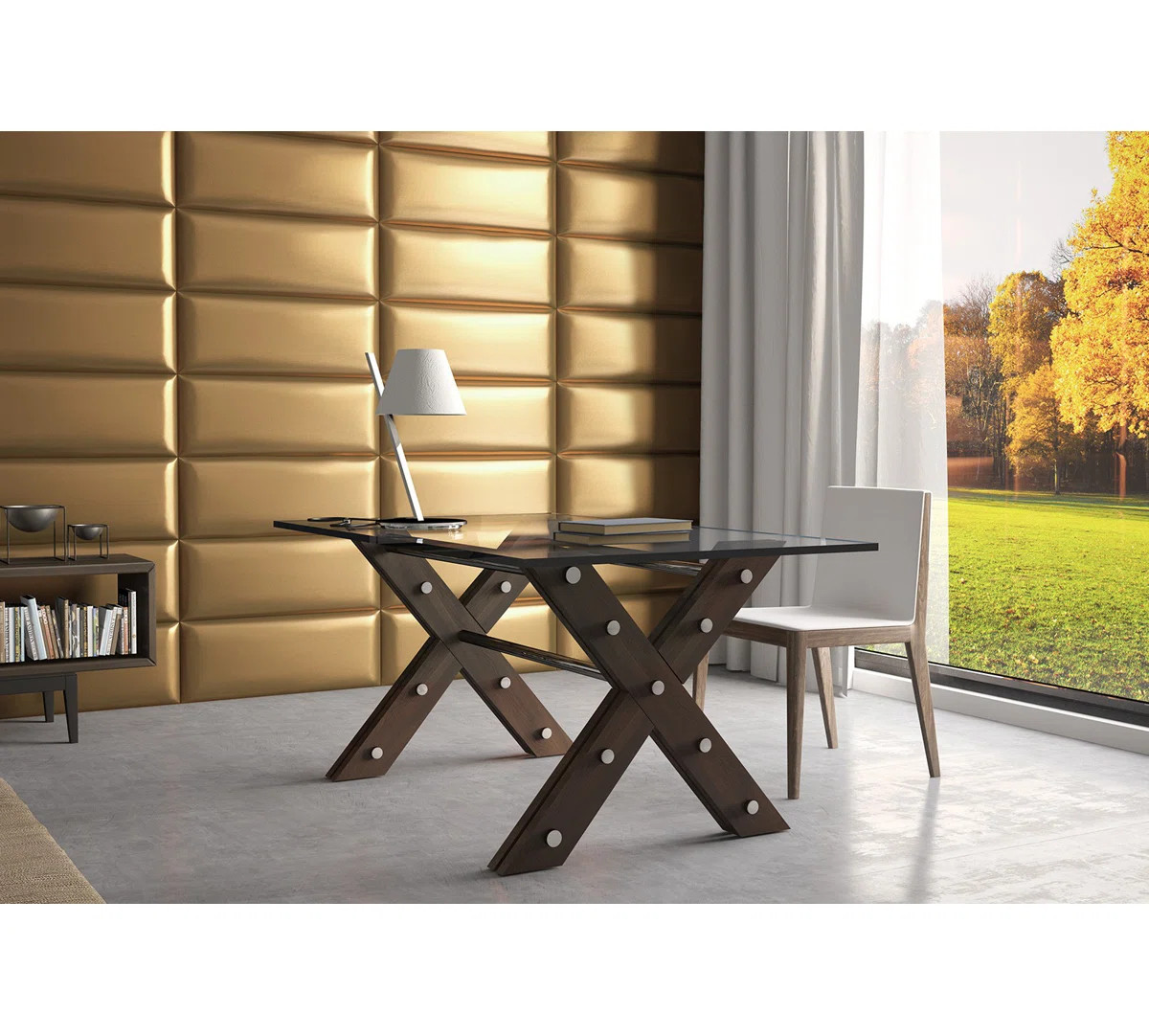 Wall Paneling in Metallic Gold | Wayfair North America